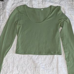 Pacsun Cropped Green Long Sleeve
